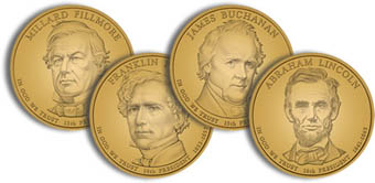 Дизайн монет 2010 года серии Президентский доллар