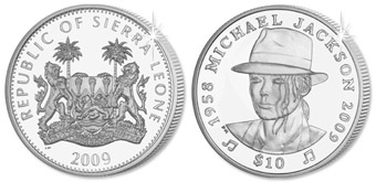 монеты с портретом Майкла Джексона