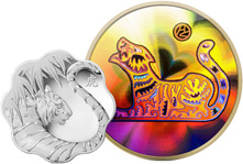 Золотая и серебряная монеты «Год Тигра» серии «Лунный лотос»