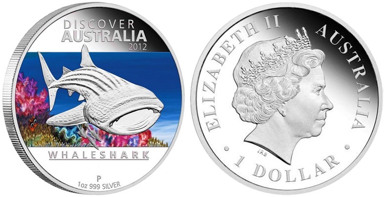 Австралия 1 доллар, 2012 год. Китовая Акула