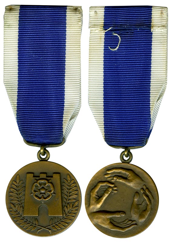 Награда. Финляндия. Медаль заслуг Народного пенсионного фонда