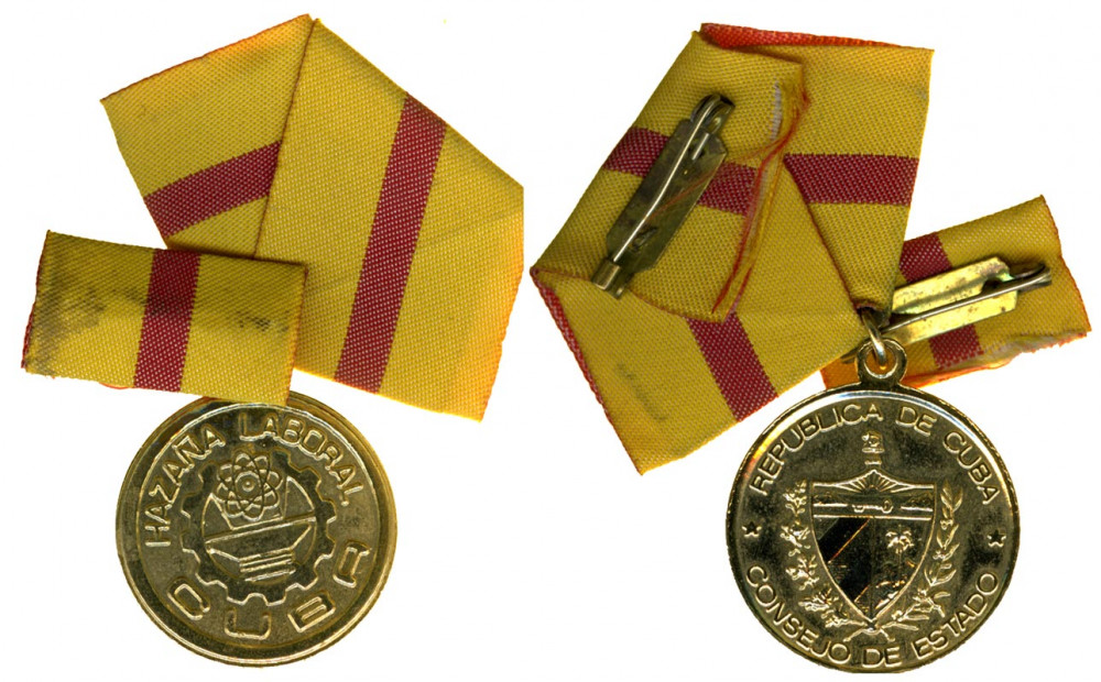 Награда. Куба. Медаль за труд