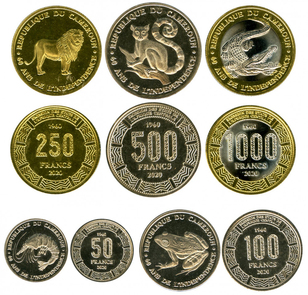 Набор монет. Камерун, 2020 год. (5 шт.)