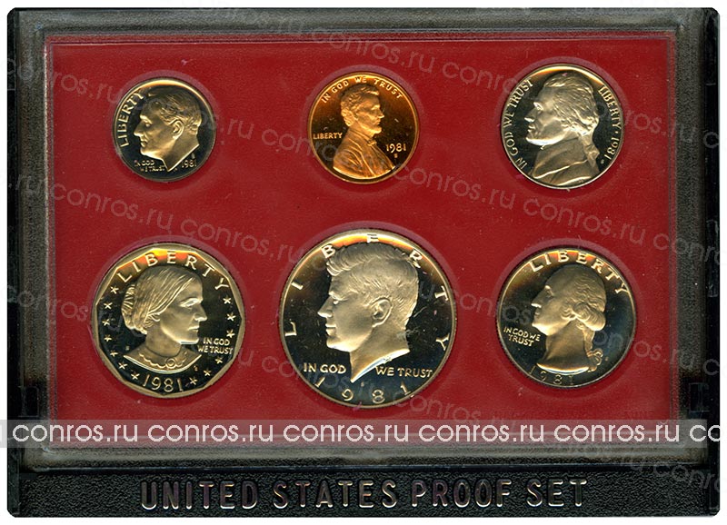Набор монет. США, 1981 год. (6 шт)
