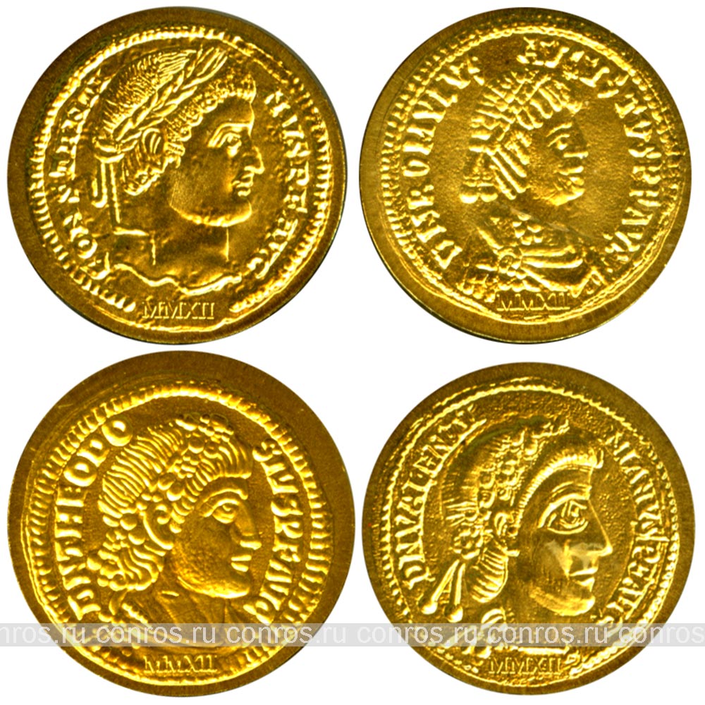 Набор монет. Палау 1 доллар, 2012 год. Монеты Римской Империи. (4 шт.)