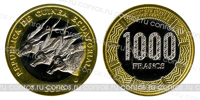 Экваториальная Гвинея 1000 франков, 2020 год