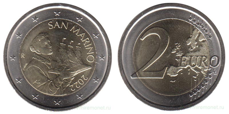 Сан-Марино 2 евро, 2022 год