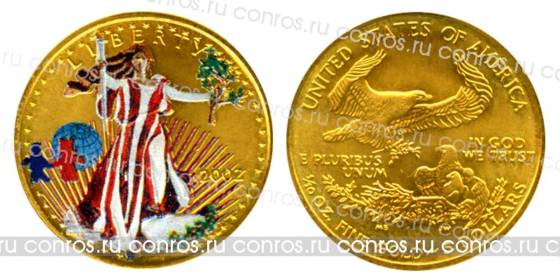 США 5 долларов, 2002 год. Американский орел
