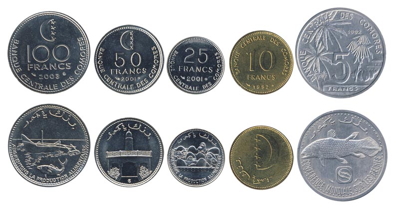 Набор монет. Коморские острова. (5 шт.)