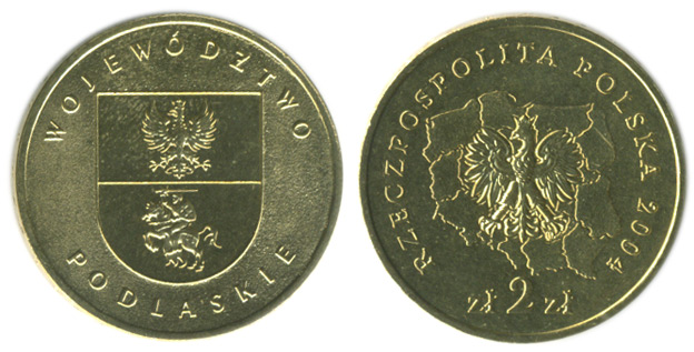 Польша 2 злотых, 2004 год. Подляское воеводство