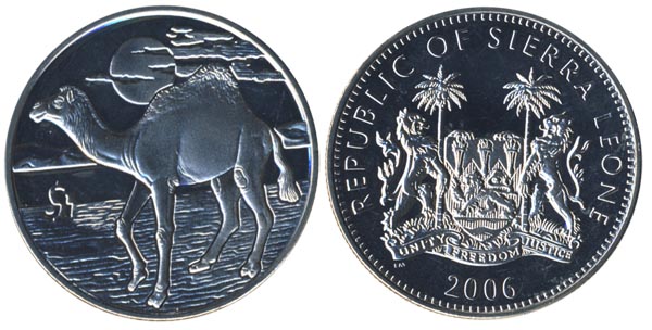 Сьерра-Леоне 1 доллар, 2006 год. Верблюд