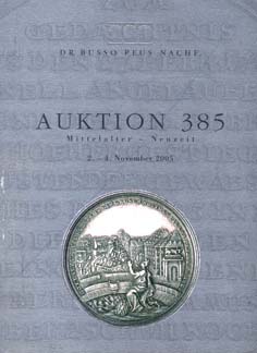 Каталог аукциона №385 от 2 - 4 ноября, 2005 года. Германия.