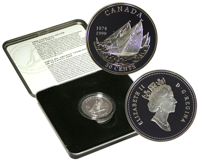 Канада 50 центов, 1999 год. Яхты
