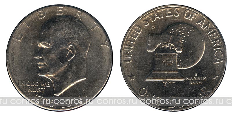США 1 доллар, 1976 год. 200 лет независимости США