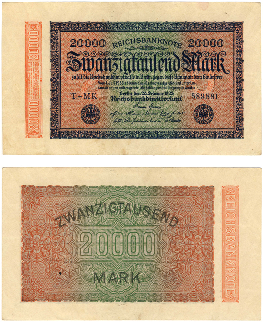 Бона. Германия 20000 марок, 1923 год