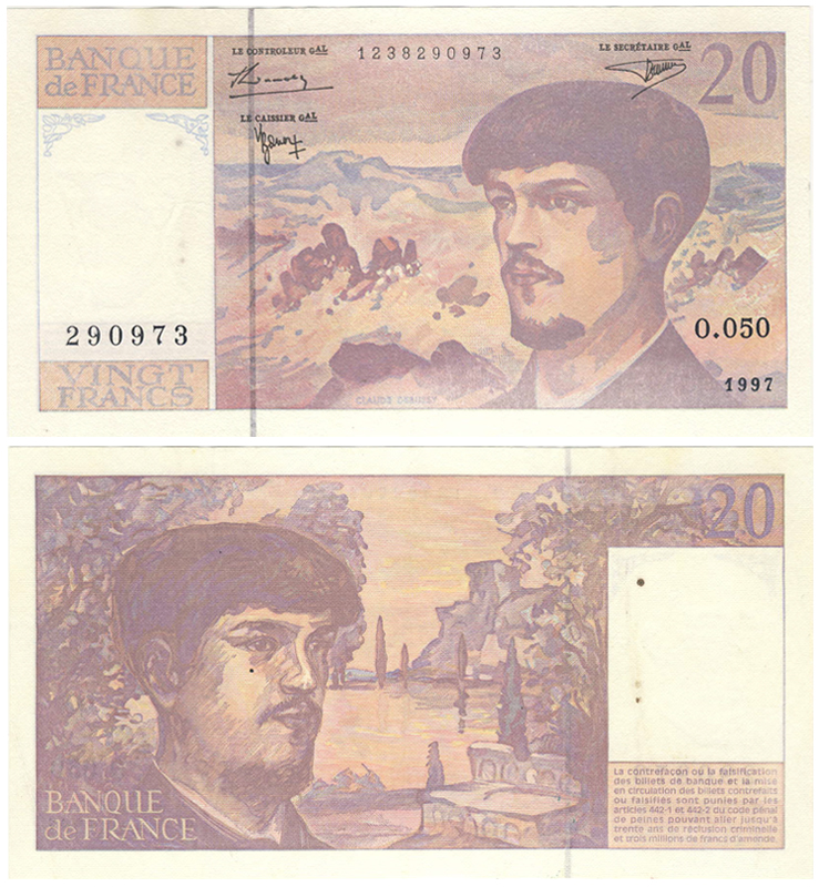 Бона. Франция 20 франков, 1997 год