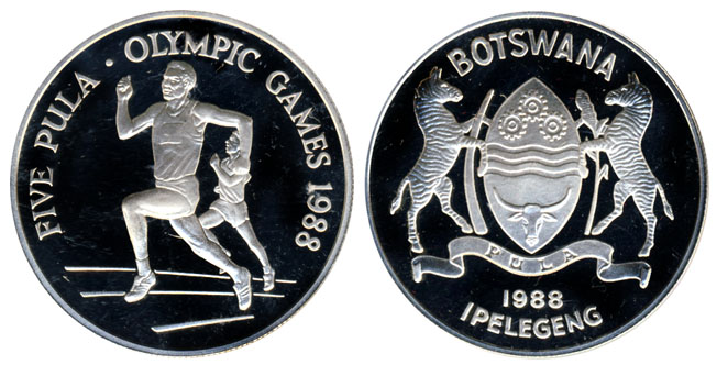 Ботсвана 5 пула, 1988 год. Олимпийские игры