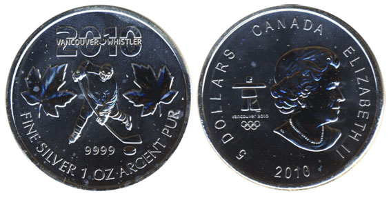 Канада 5 долларов, 2010 год. Ванкувер