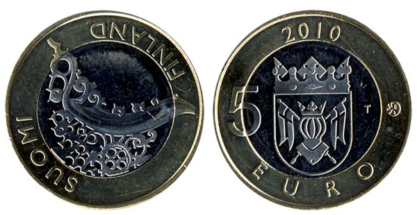 Финляндия 5 евро, 2010 год