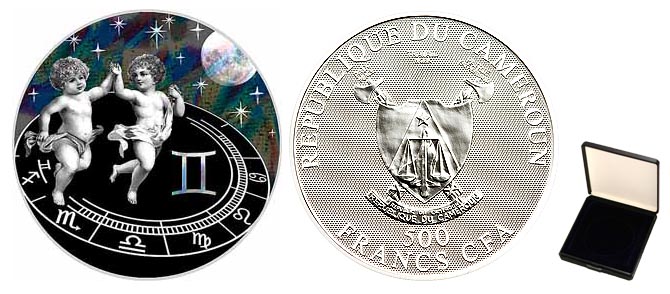 Камерун 500 франков, 2010 год. Знаки зодиака. Близнецы