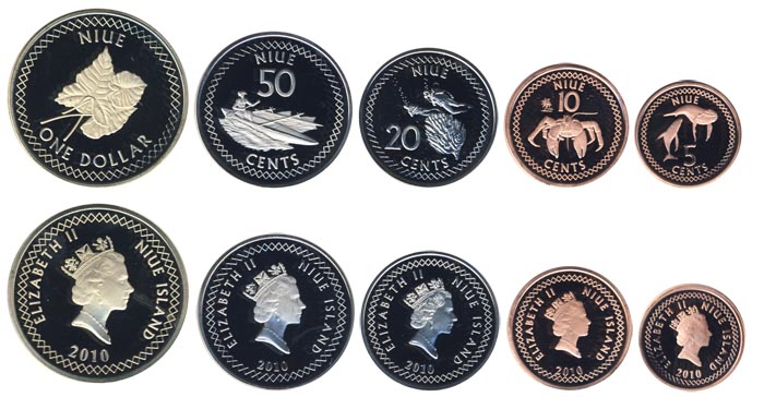 Набор монет. Ниуэ 2010 год. (5 шт.)
