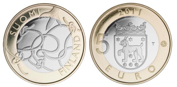 Финляндия 5 евро, 2011 год. Провинция Тавастия