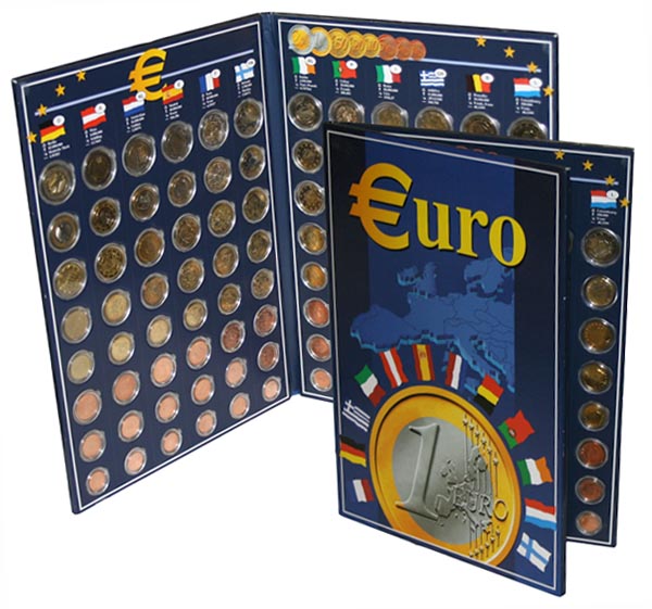 Набор монет евро. В капсулах. В подарочном альбоме. (96 шт.)
