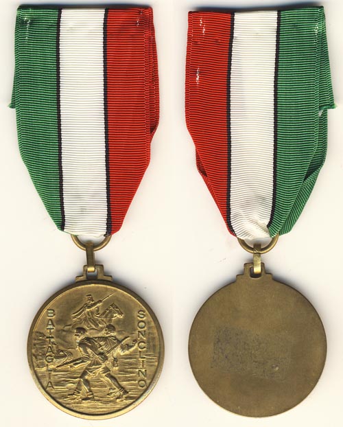 Италия. Медаль Баталия Sonclino