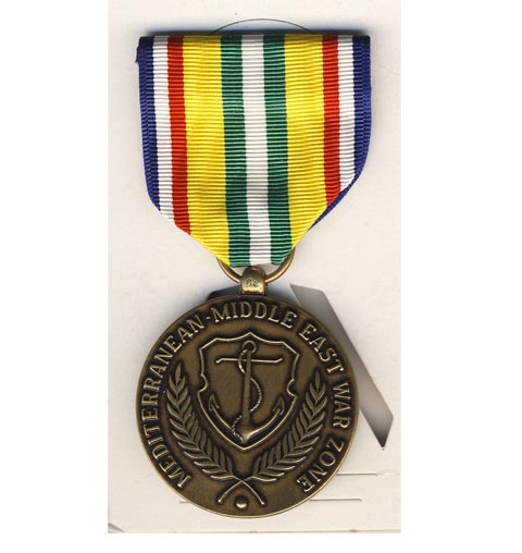США. Медаль торгового флота. За службу в Ближневосточной военной зоне