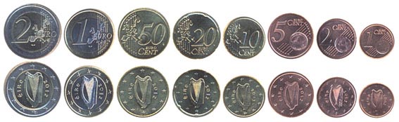 Набор монет евро. Ирландия, 2012 год. (8 шт.)