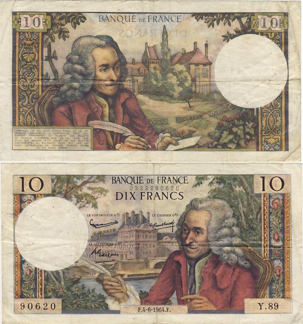 Бона. Франция 10 франков, 1964 год
