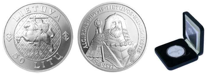 Литва 50 лит, 1998 год. Великие правители. Князь Альгирдас