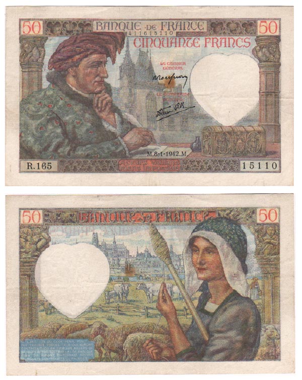 Бона. Франция 50 франков, 1942 год