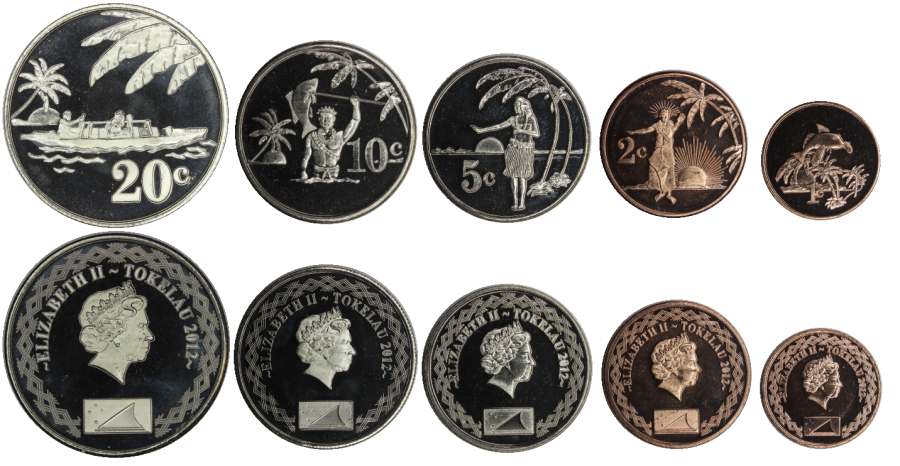 Набор монет. Токелау, 2012 год. (5 шт.)