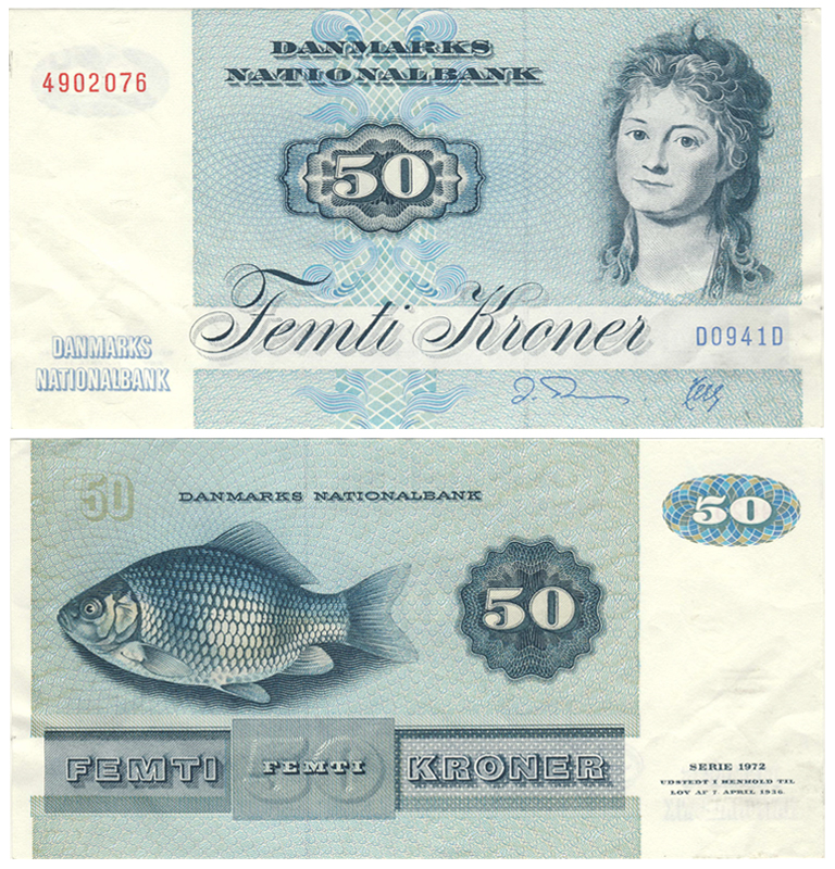 Бона. Дания 50 крон, 1972 год