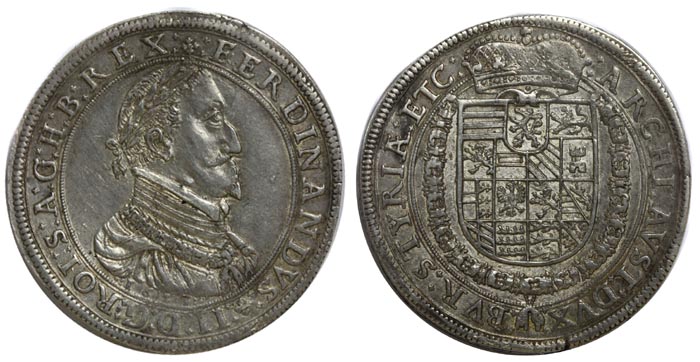 Австрия 1 талер, 1623 год. Фердинанд Австрийский