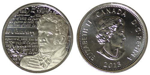 Канада 25 центов, 2013 год. Салаберри