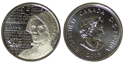 Канада 25 центов, 2013 год. Лора Секорд