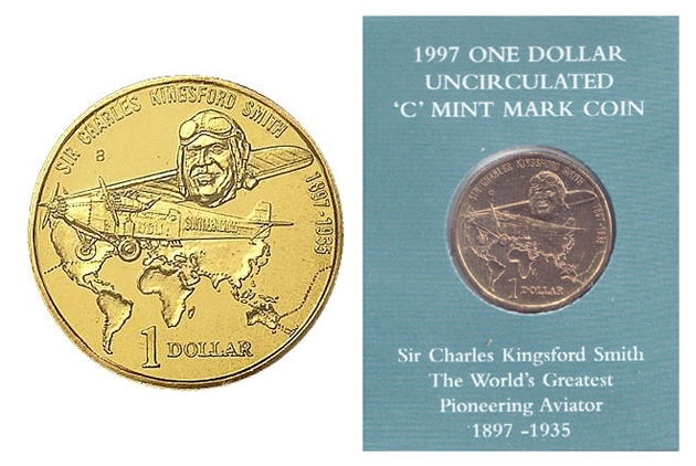 Австралия 1 доллар, 1997 год. Сэр Чарльз Эдвард Кингсфорд Смит
