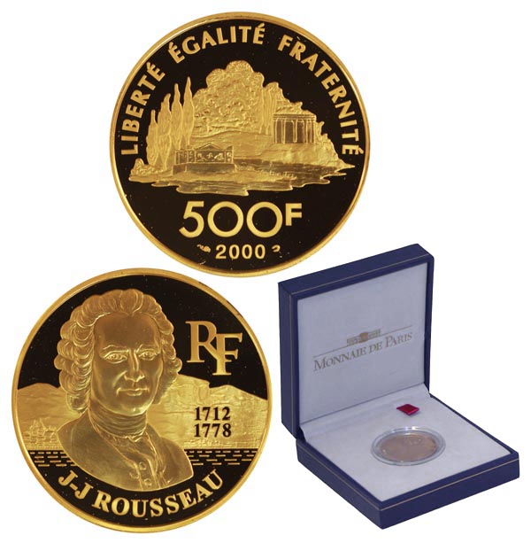 Франция 500 франков, 2000 год. Ж.Ж. Руссо