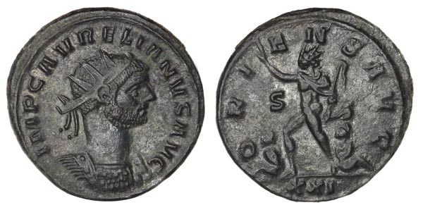 Римская империя. Антониниан, 270—275 года. Аврелиан. Сол — бог солнца