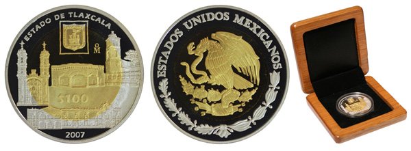 Мексика 100 песо. 2007 год.  Свободный и Суверенный Штат Тласкала
