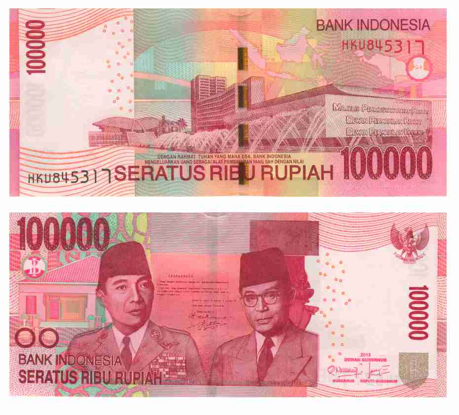 Бона. Индонезия 100 000 рупий, 2013 год