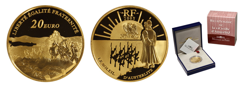 Франция 20 евро, 2005 год. Наполеон. Победа под Аустерлицем