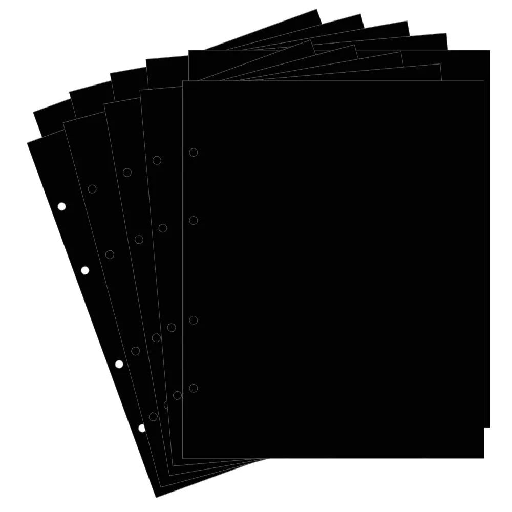 Разделители пластиковые в альбом OPTIMA, черные. Упаковка (10 шт.). СомС, #2025025