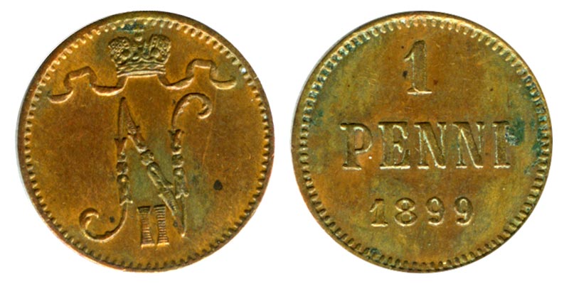 Россия 1 пенни, 1899 год
