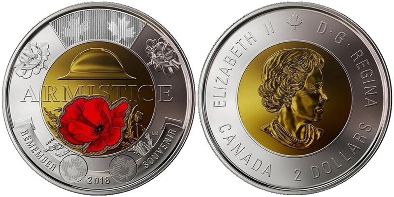 Канада 2 доллара, 2018 год