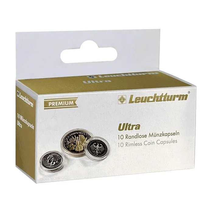 Капсулы для монет ULTRA – 24 мм, упаковка 10 шт. Leuchtturm, #345029