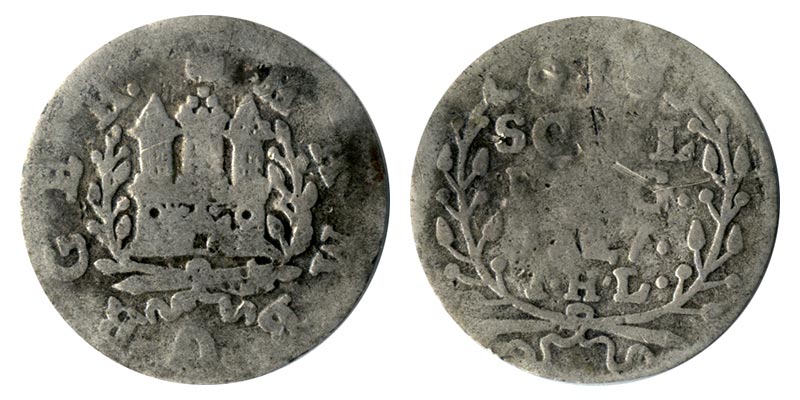 Гамбург 1 шилинг, 1727 год