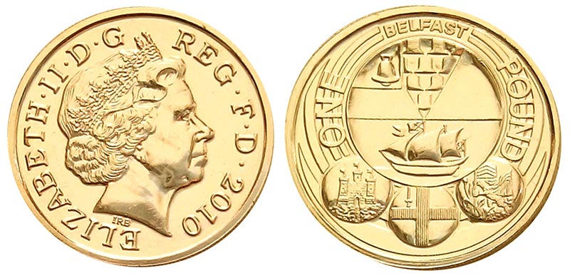 Великобритания 1 фунт, 2010 год. Белфаст